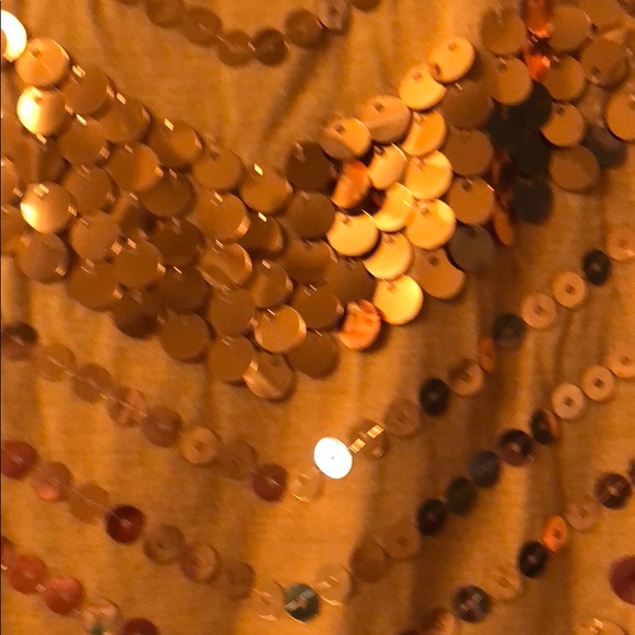 Gold Sequined Tank - Picture 2 of 3